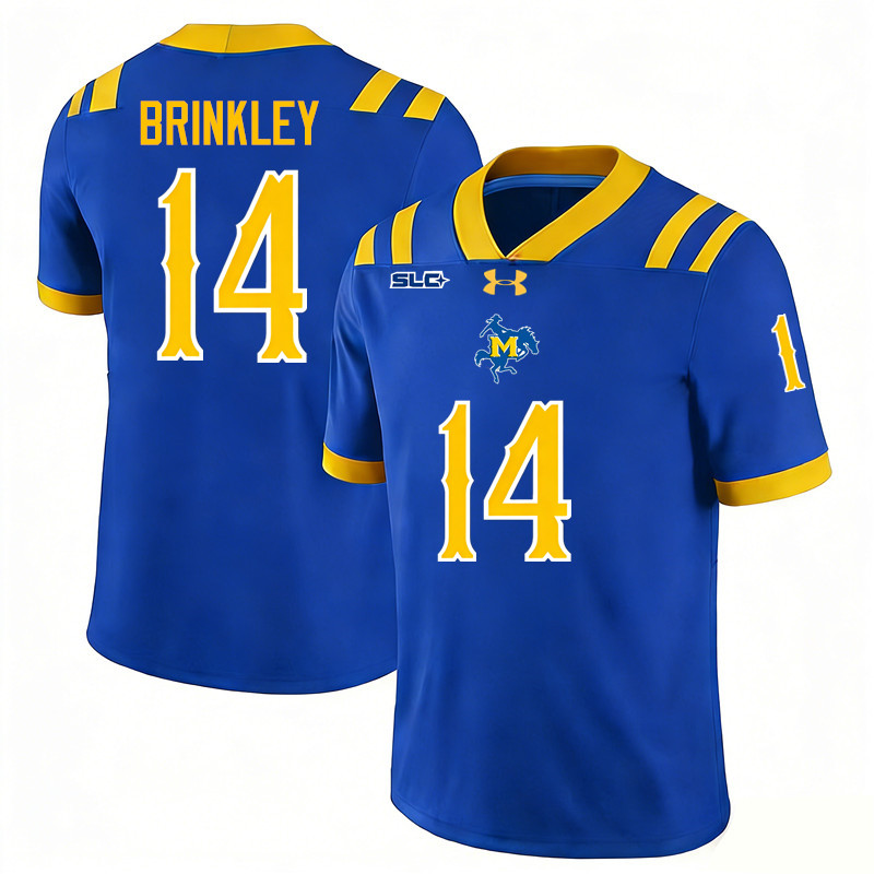 McNeese Cowboys #14 Shyaub Brinkley College Football Jerseys,Uniforms-Royal